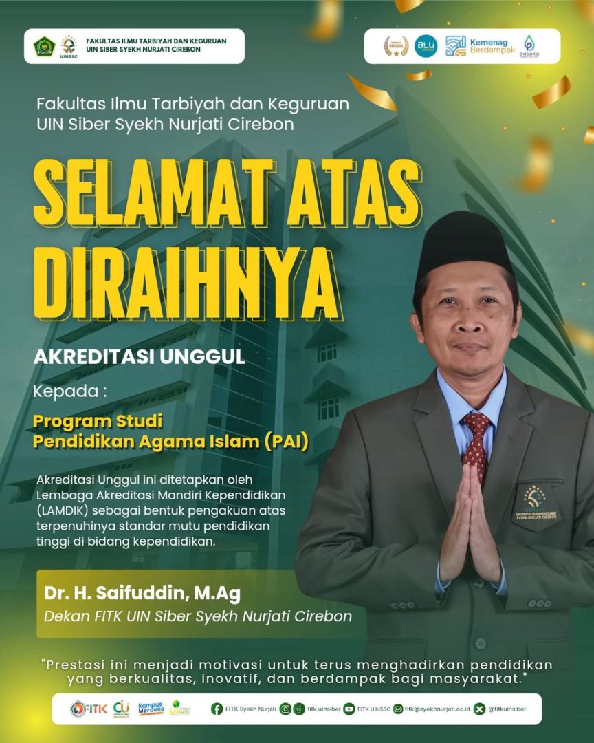 Program Studi Pendidikan Agama Islam Kembali Meraih Akreditasi Unggul